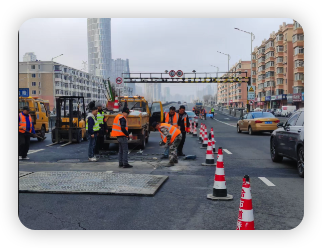 临海道路维修施工队:城市建设的守护者
